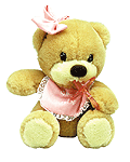 Image of PLUSH BABY GIRL TEDDY BEAR