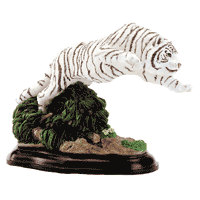 Image of ALAB. TIGER ON WOOD BASE