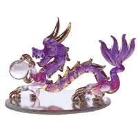 Image of COLOR GLASS DRAGON WITH BALL