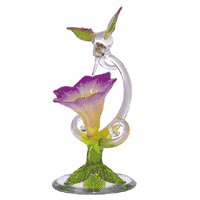 Image of COLOR GLASS H-BIRD  FLOWER