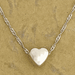 Image of 14K WHITE GOLD CHAIN WHEART