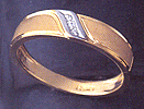 Image of 10K MANS DIA. BAND RING - Size 09
