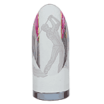 Image of ETCHED GLASS CYLINDER-GOLFER