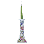 Image of PORC FLORAL STYLE CANDLESTICK