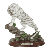 Image of STANDING WHITE TIGER ON BASE