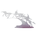 Image of FROSTED GALLOPING HORSES