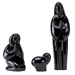 Image of BLACK PORCELAIN NATIVITY SET