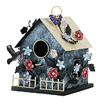 Image of METAL COUNTRY HOUSE BIRDHOUSE