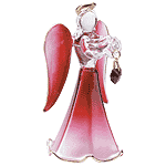 Image of GLASS ANGEL ORNAMENT - JANUARY