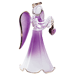 Image of GLASS ANGEL ORNAMENT -FEBRUARY