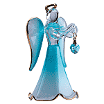 Image of GLASS ANGEL ORNAMENT - MARCH
