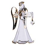 Image of GLASS ANGEL ORNAMENT - APRIL