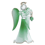 Image of GLASS ANGEL ORNAMENT - MAY