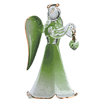 Image of GLASS ANGEL ORNAMENT - AUGUST