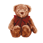 Image of OLD TIME PLUSH TEDDY WBOW