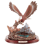 Image of Alab Eagle Wchicks -wood base