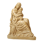 Image of MOTHER HOLDING CHILD SCULPTURE