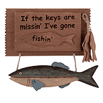 Image of Wood Gone Fishing key box