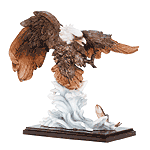 Image of ALAB FISHING EAGLE  WOOD BASE