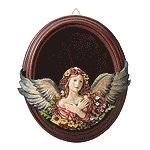 Image of WOOD ANGEL WALL LETTER HOLDER