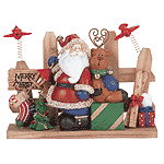 Image of ALAB. SANTA  RUDOLPH ON FENCE