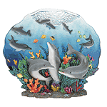 Image of ALAB DOLPHINSBLUE WATER BACK