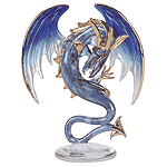 Image of Colored Glass Dragon Sculpture