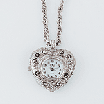 Image of MARCASITE NECKLACE HEART WATCH