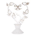 Image of SPUN GLASS LOVE SWANS CAKE TOP