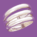Image of S.S. HIGH POLISH 3 BAND RING - Size 05