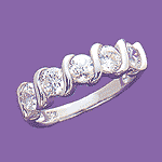 Image of 5 MM ROUND CZ ANNIVERSARY BAND - Size 05