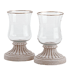 Image of GLASS HURRICANE CANDLE HOLDERS