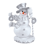 Image of ALAB. SNOWMAN WTOPHAT  BROOM