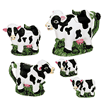Image of 7 PC. COW TABLETOP SET