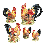 Image of 7 PC. ROOSTER TABLETOP SET