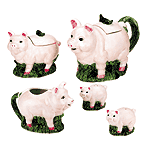 Image of 7 PC. PIG TABLETOP SET