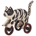 Image of ANTIQUE WOOD TRICYCLE CAT